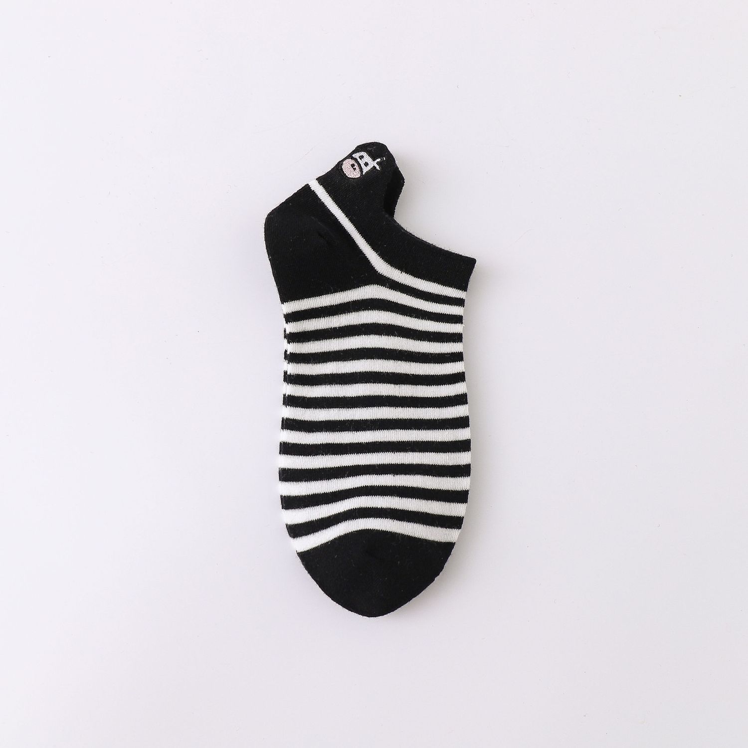Haorui B0032 boat socks: TY black thin stripes 63688