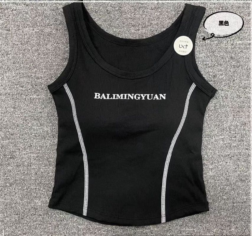 TS 792 Tank top W  padded chest: black 45655