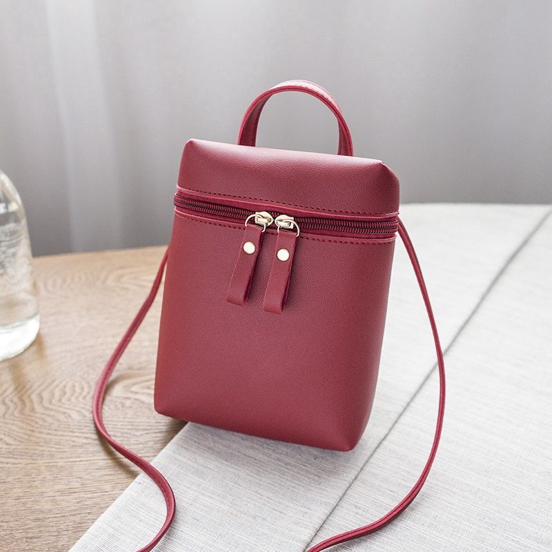 Changyue Shoulder Bag Bucket Bag: 酒红色 37535