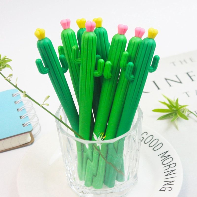 WSL Yellow Flower Cactus Gel Pen: 0.5mm 013仙人掌 33152