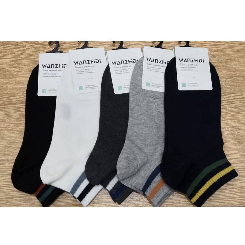 Wanzhidi Fashion Low Cut Sock 1 Pair Two Color Line 00222