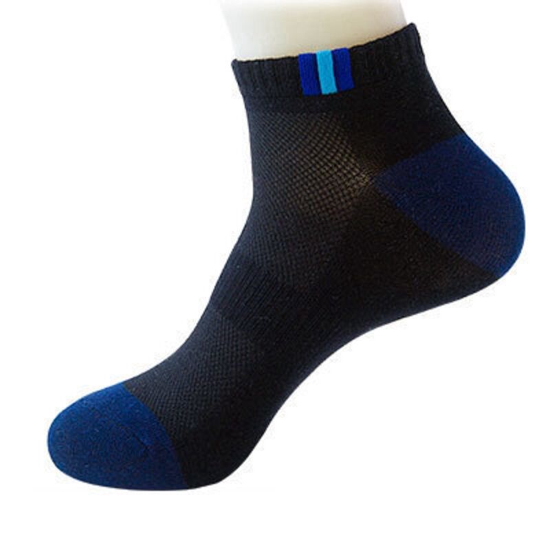 Men Socks Low Cut Black Blue 93304