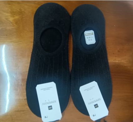DF Xinshiyu Shallow Mouth Invisible Socks: Men’s Black 20722