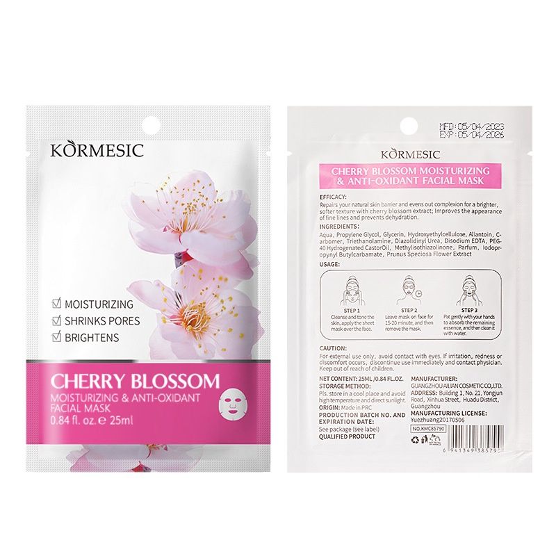 Kormesic Cherry blossom  Mask facial mask 25ml sheet  85790