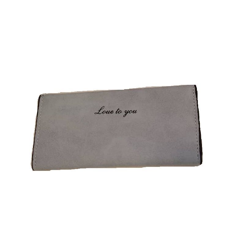 HaSuo Ladies Long Purse 厂家批发新款女士钱包长款 韩版原创磨砂皮超薄复古钱包wallet 颜色: 天蓝 71070