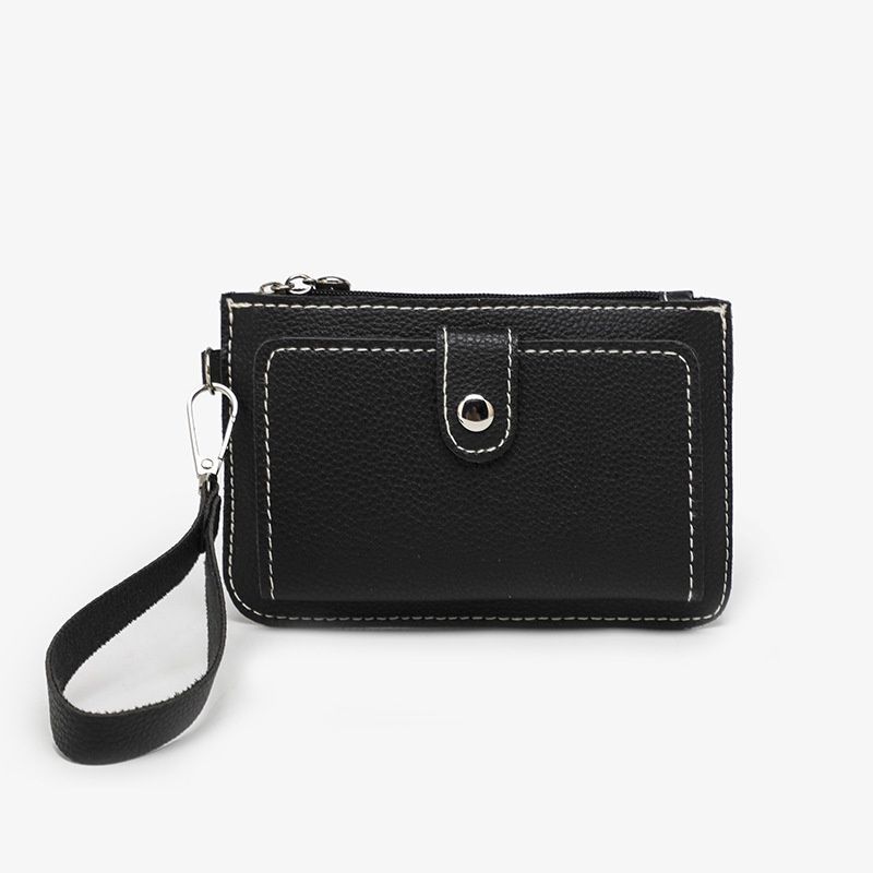 YL  Small coin purse: black (lychee pattern) 43743