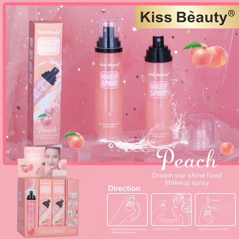 Kiss beauty 2188-03 Peach Dream star shine fixed makeup spray 110ml (12/box) 82576