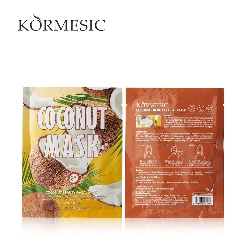 Kormesic coconut 25ml facial mask  sheet  53784