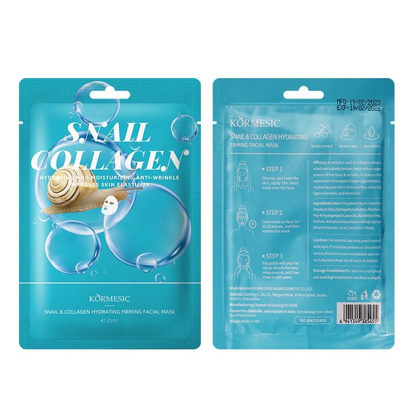 Kormesic Snail  Mask facial mask 25ml sheet  385455