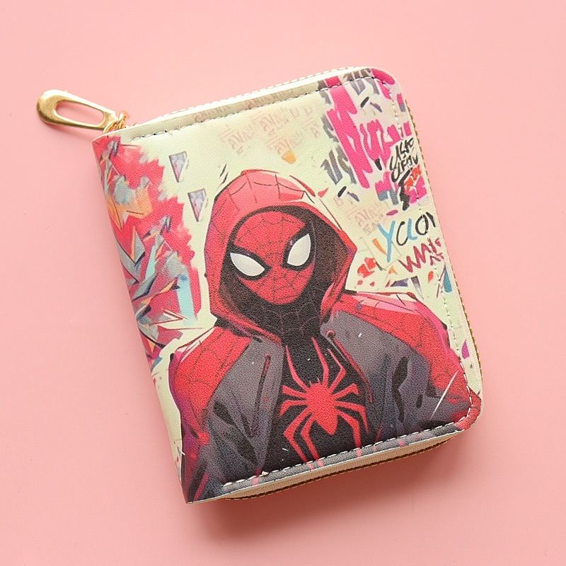 Juimei Short zipper wallet: Spider-Man in a jacket short zipper wallet 43563