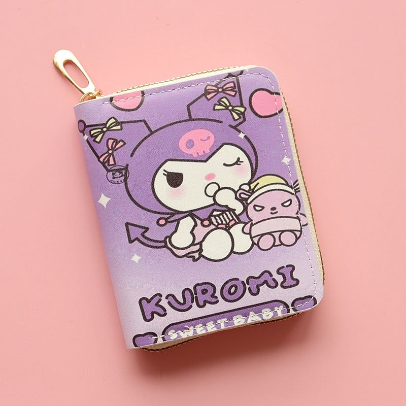 Juimei Short zipper wallet: sweet Kuromi  50279