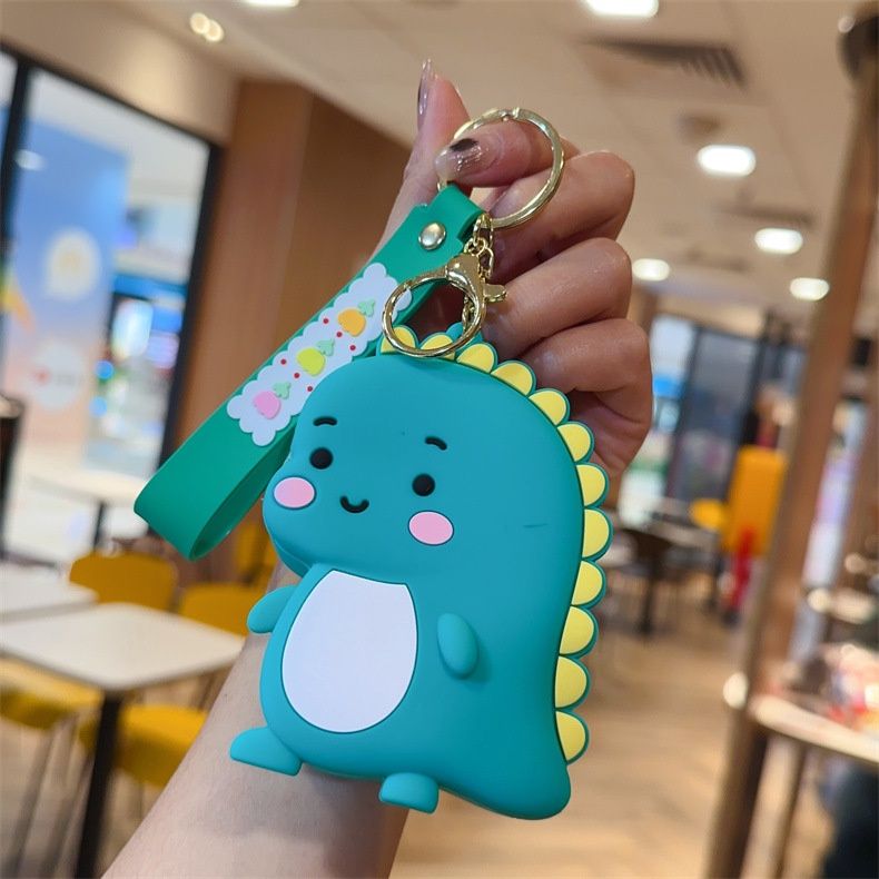 YW Silicone coin purse: dinosaur-light green 51822