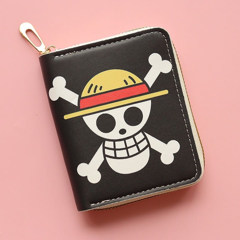 Juimei Short zipper wallet: Skull logo short zipper wallet 43567