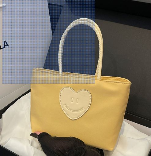 shanrui smile face Nylon basket bag: yellow 20459