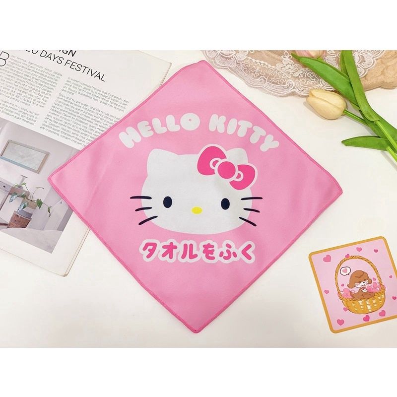 Handkerchief Hello Kitty Pink 24x26cm 17753