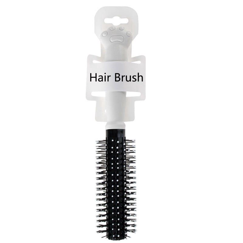 Hair Brush Cat Comb White Round 42826