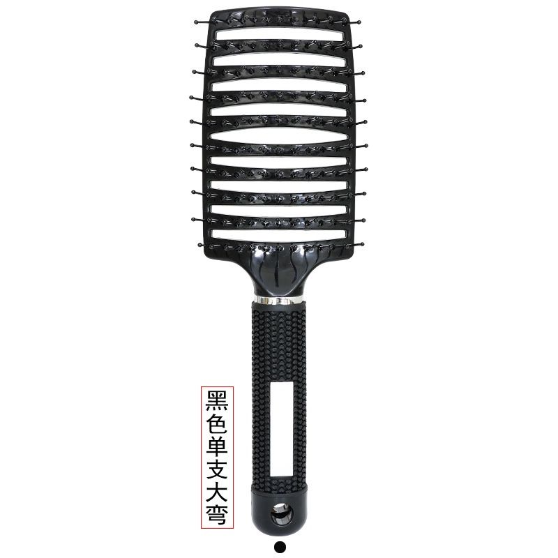 Gezhuo Gold Fever Large curved  comb - black hairy 17858