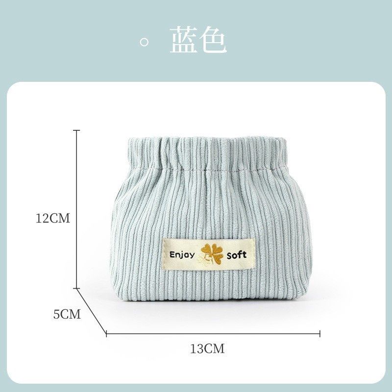 XK Corduroy lipstick bag: blue 17718