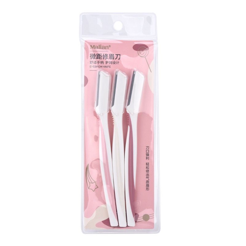 Malian MK-0412 Pack of 3 macro sharp domestic blade eyebrow trimming knives  61161