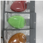 10778 Nefoume Hand inserted pink face wash puff