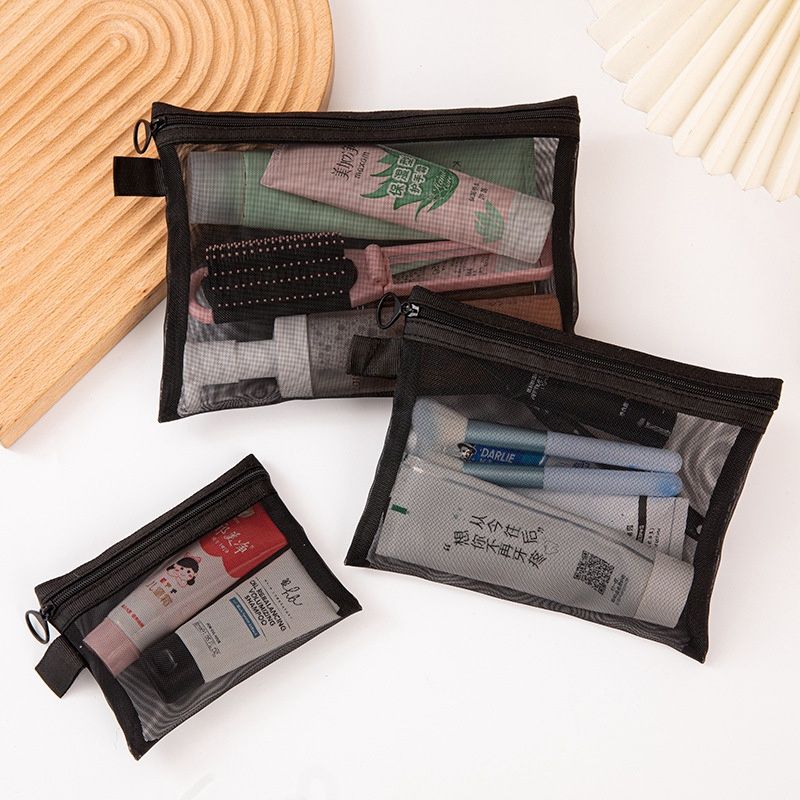 Mesh Lipstick Storage Bag: Black: S