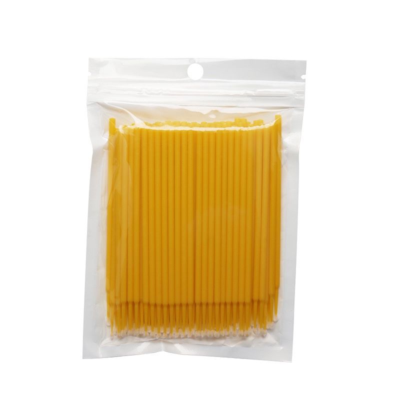 DYJ  Eyelash removal makeup brush 100p  cotton swab: L yellow 76109