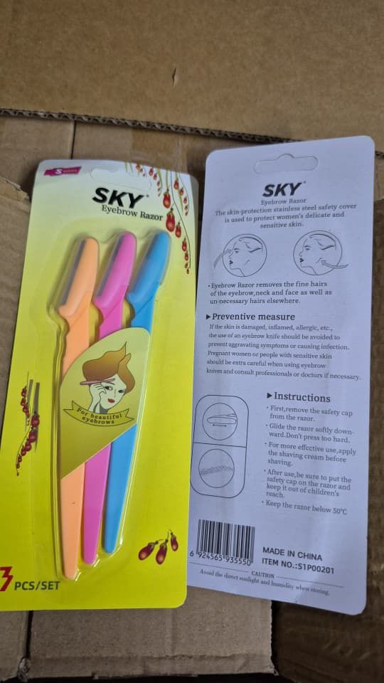 5550 Sky 3pcs eyebrow razor