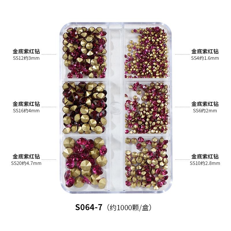 PP Nail art tip diamond: Sweetheart Rose Gypsophila S064--7 57698