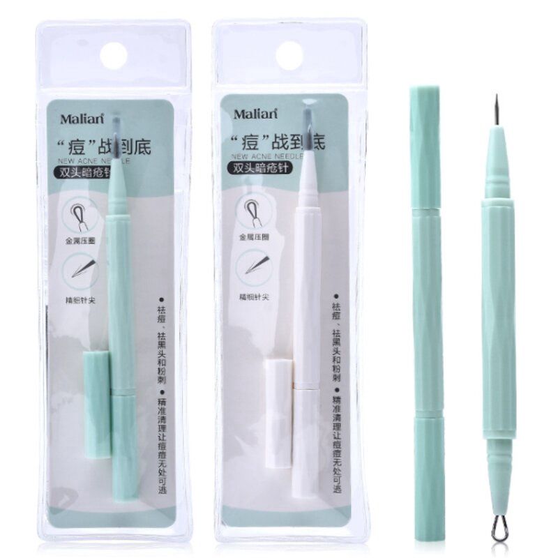 Double-Ended Acne Needle Stainless Steel Acne Pen Acne Needle Oem 0017 颜色分类: 绿色、白色 规格: 绿色