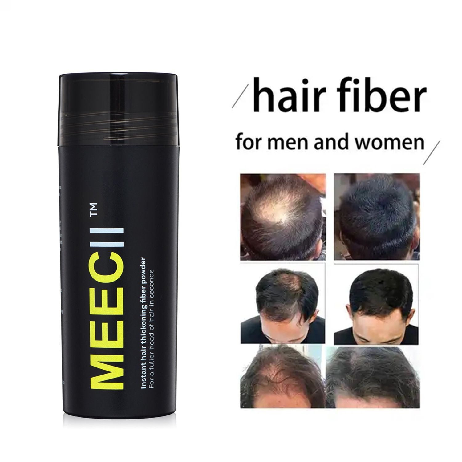 MEECII hair growth fiber dense hair: Medium Brown 62195