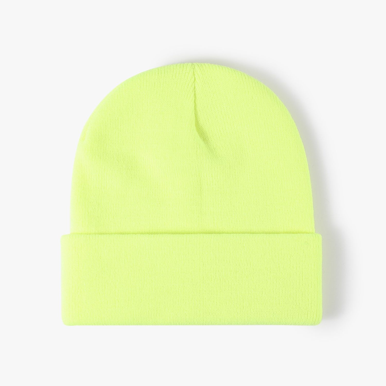 HS  Knitted hat : 20B124 inner fluorescent orange 48676
