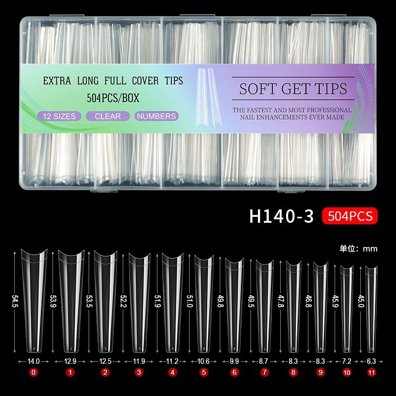 0010 PP Nail art H140 nail tip, #: Extra long denim