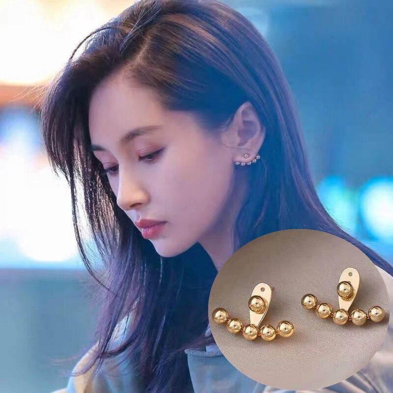 Chuangjia CX060 Back Hanging Pearl Earrings: Metal 68845