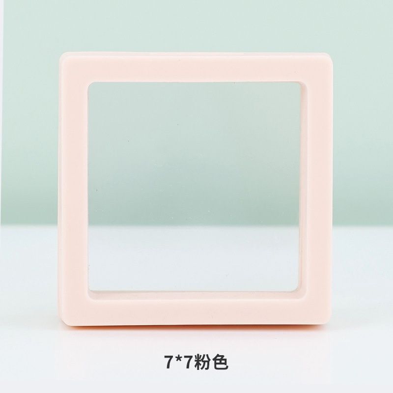 Lulu A510 Anti-oxidation pe film  transparent jewelly box: 7*7 Pink  99400