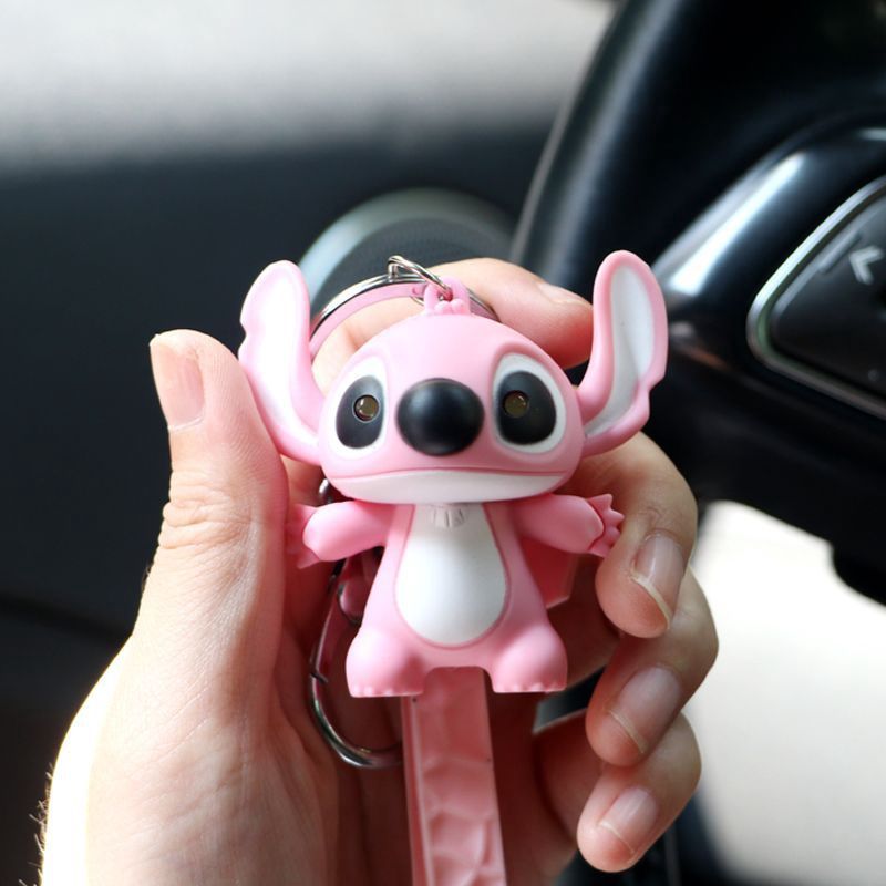 MS Luminous Pink Stitch Round buckle Keychain 27000