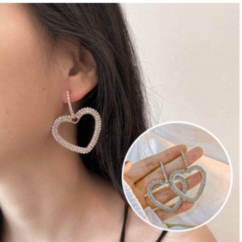 Baoyu 925 Silverlove Pearl Earrings: 45#Silver。玫瑰金He3388  41307