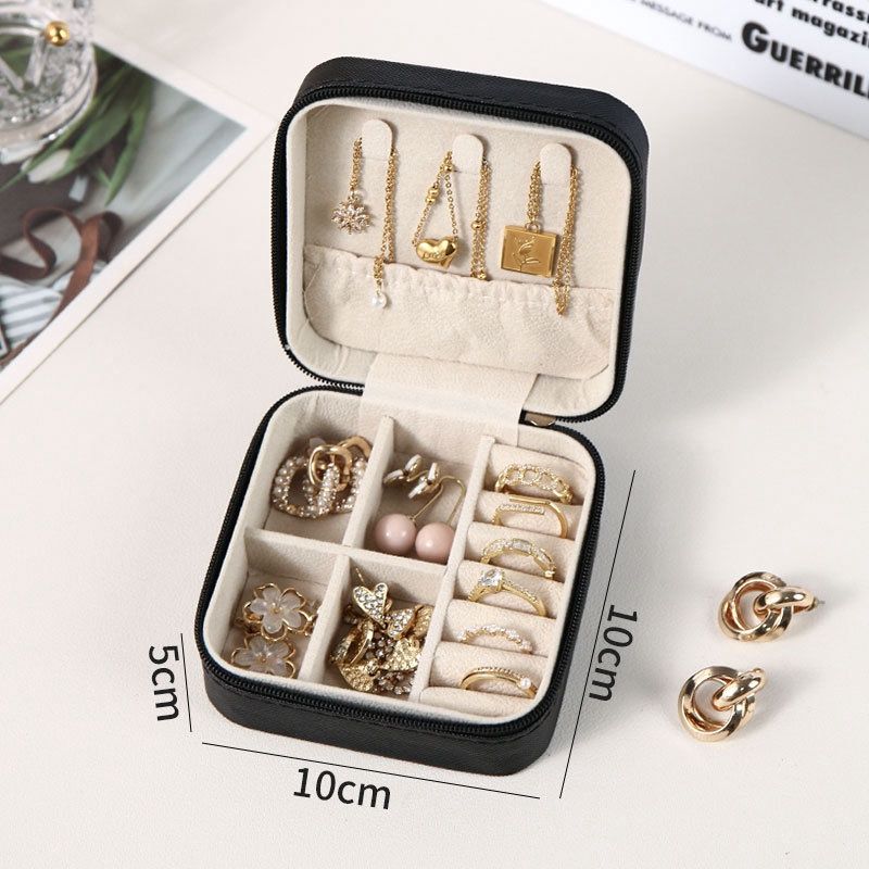 39675 Travel jewelry box  black 10*10*5