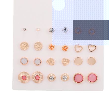 Mangxiaoguo week 7 pair ear pierce: 12对玫瑰金 80510