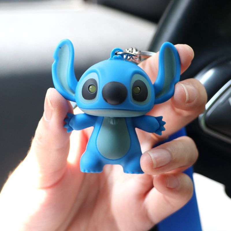 MS Luminous Blue Stitch Round buckle Keychain 26995