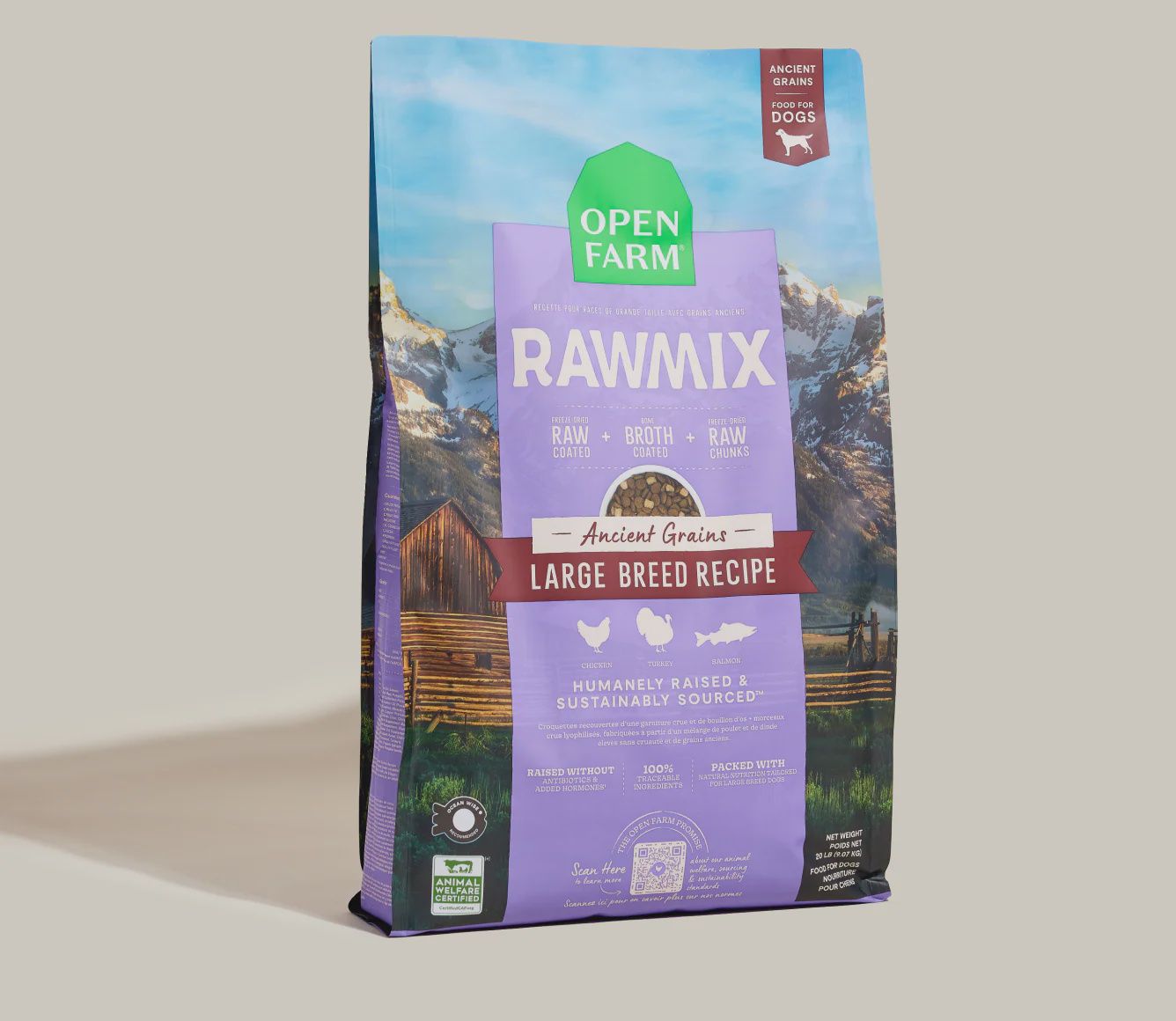 20lb LG BREED ANCIENT GRAINS RAWMIX