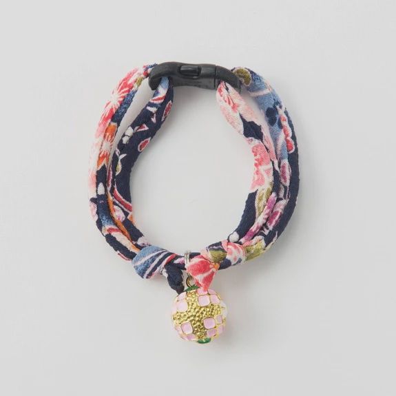 TEMARI W/ BELL NVY BLUE CAT COLLAR CHIRIMEN