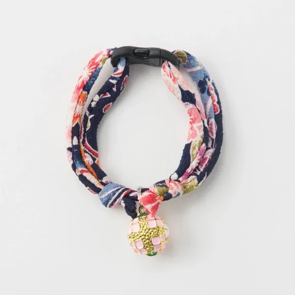 TEMARI W/ BELL NVY BLUE CAT COLLAR CHIRIMEN