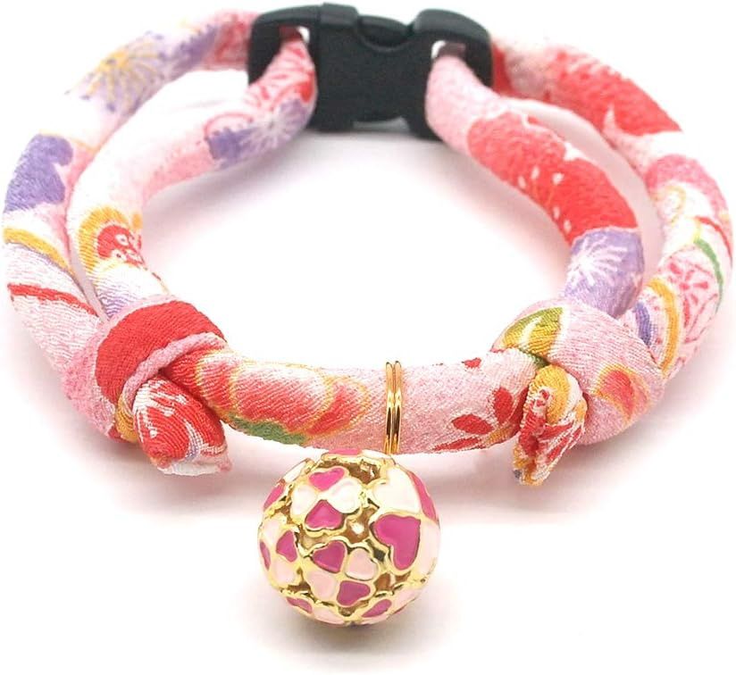 CHIRIMEN W/ BELL PINK CAT COLLAR