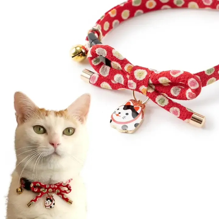 ZEN HARIKO CHARM RED CAT COLLAR