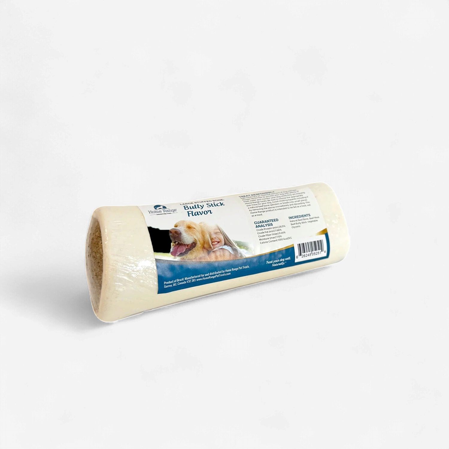 STUFFED BONE BULLY STICK LARGE 6"
