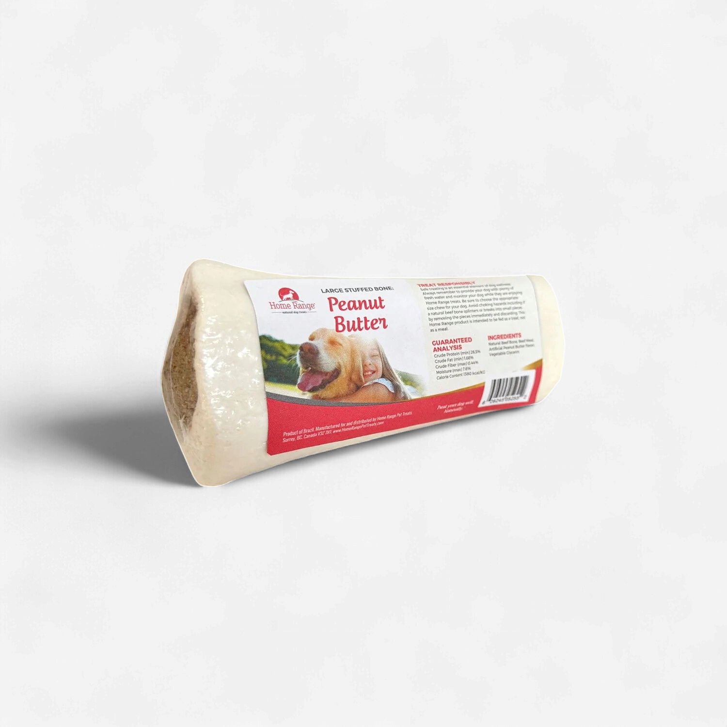STUFFED BONE PEANUT BUTTER LARGE 6"