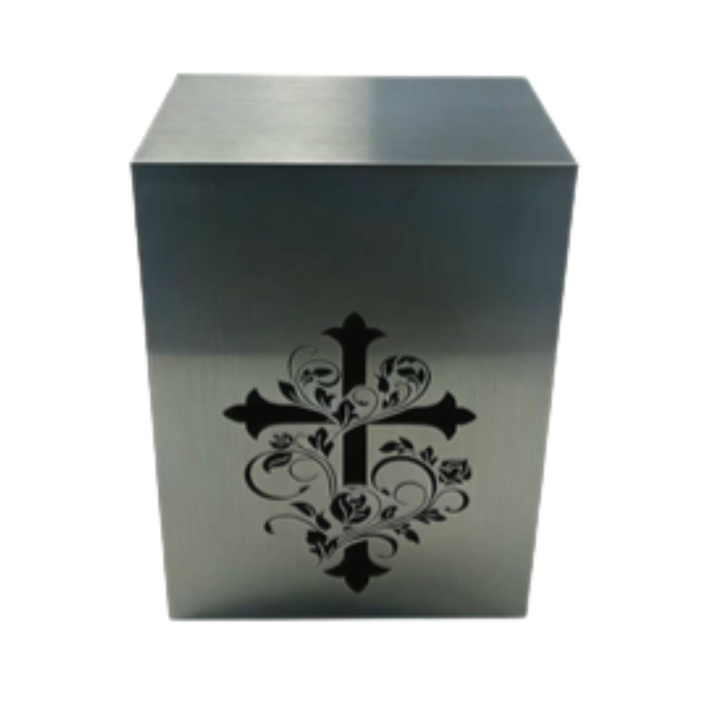 SS08 Silver vertical Black cross & scroll SS08 Silver vertical Black cross & scroll