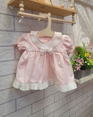 Vestido Reborn Rosa con Blonda Vestido Reborn Rosa con Blonda