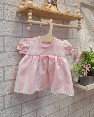Vestido Reborn Rosa Rayas