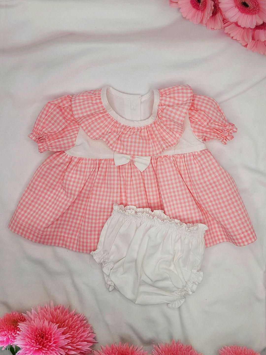 Conjunto Reborn Vichy Rosa